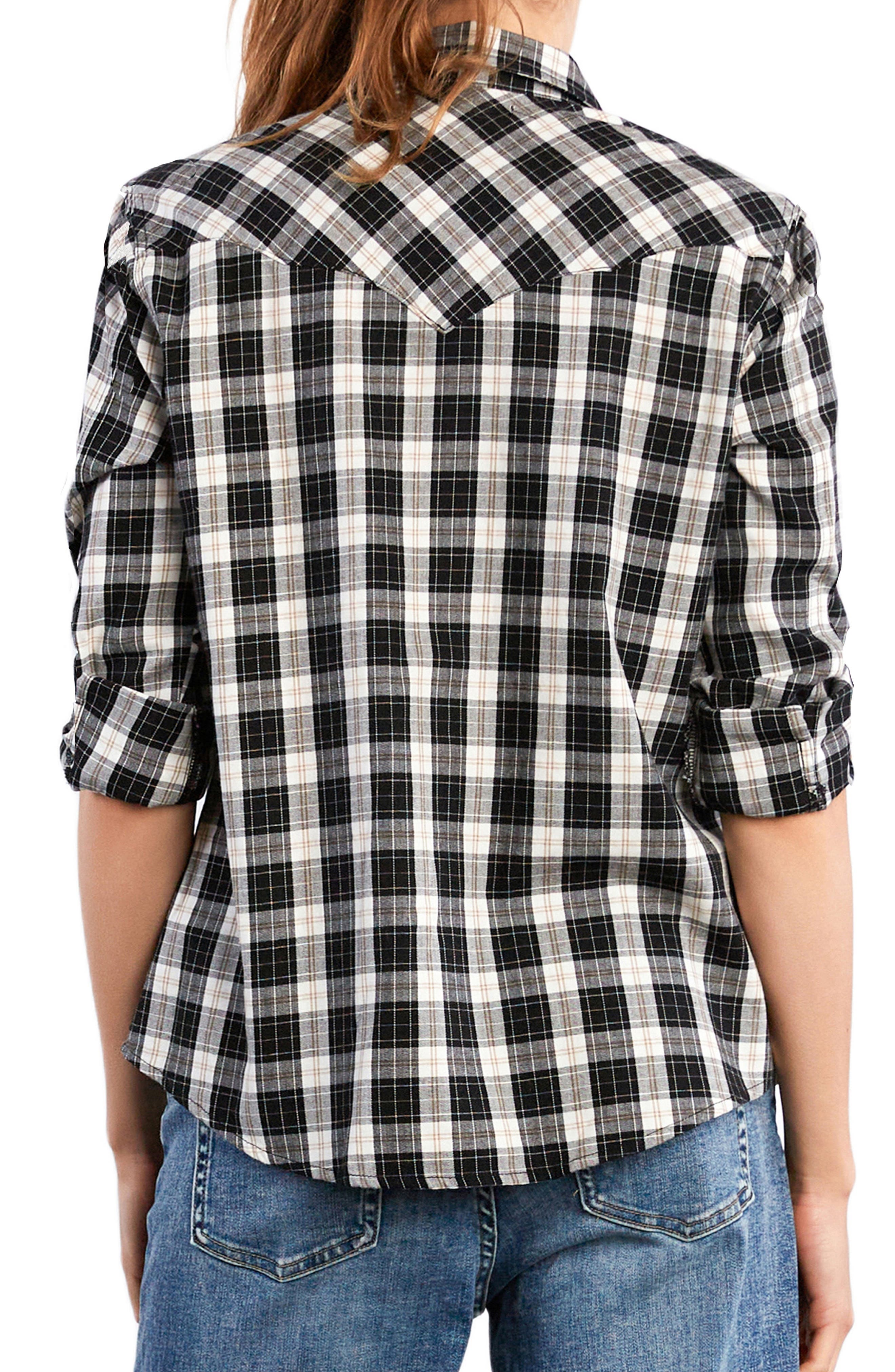 Carefree Plaid Button-Up Shirt - image 2