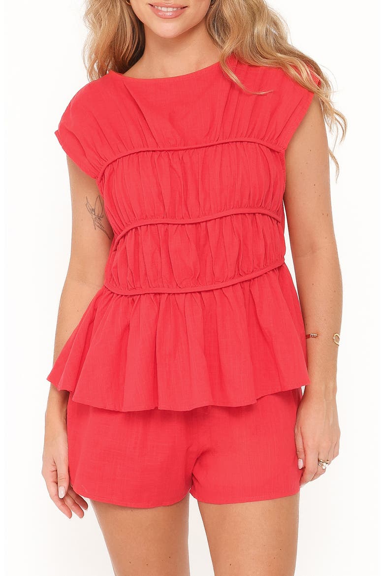 Karly 2-Piece Short Set, Main, color, RED