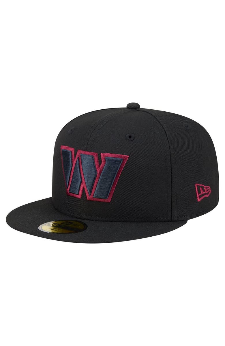 New Era Men's New Era  Black Washington Commanders Color Pop 59FIFTY Fitted Hat, Main, color, Black
