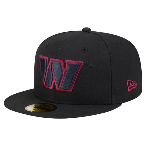 Men's New Era  Black Washington Commanders Color Pop 59FIFTY Fitted Hat