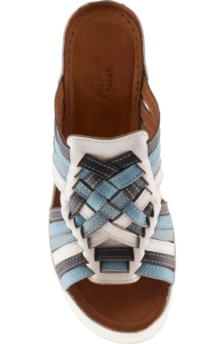 Spring Step Nokiah Platform Wedge Sandal, Alternate, color, White Multi