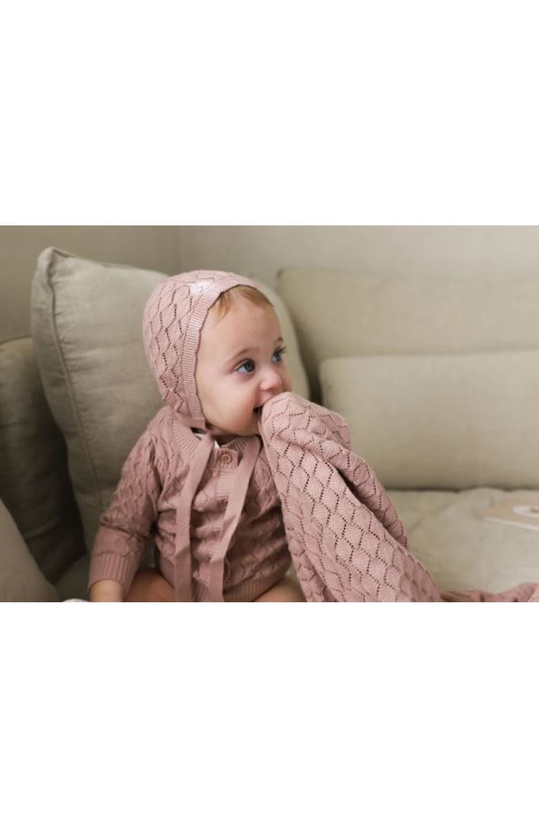 Ely's & Co. Looms Stitch Collection - Diamond Knit Cardigan, Alternate, color, Mauve