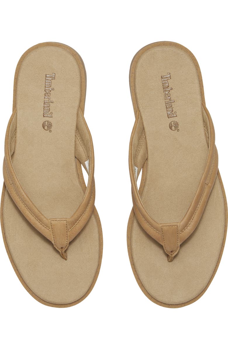 Timberland Calista Bay Flip Flop, Alternate, color, Medium Beige Full Grain