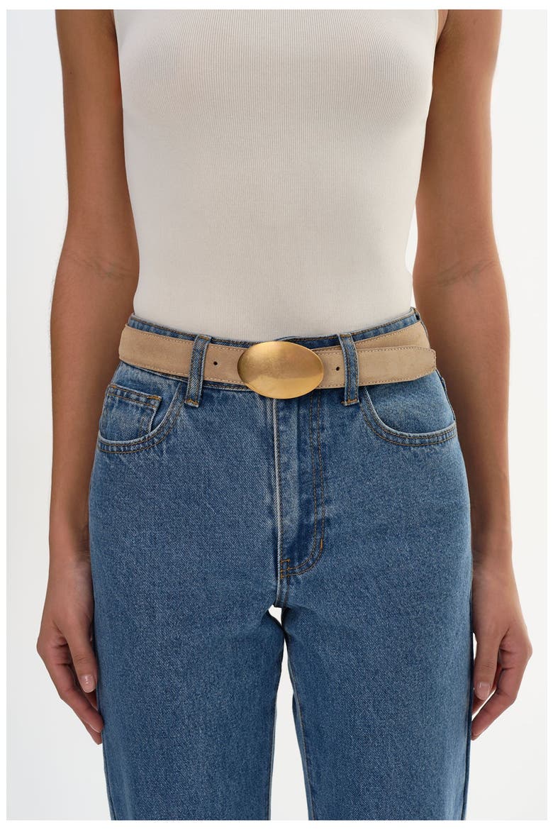 Marbella | Suede Belt, Main, color, Stone