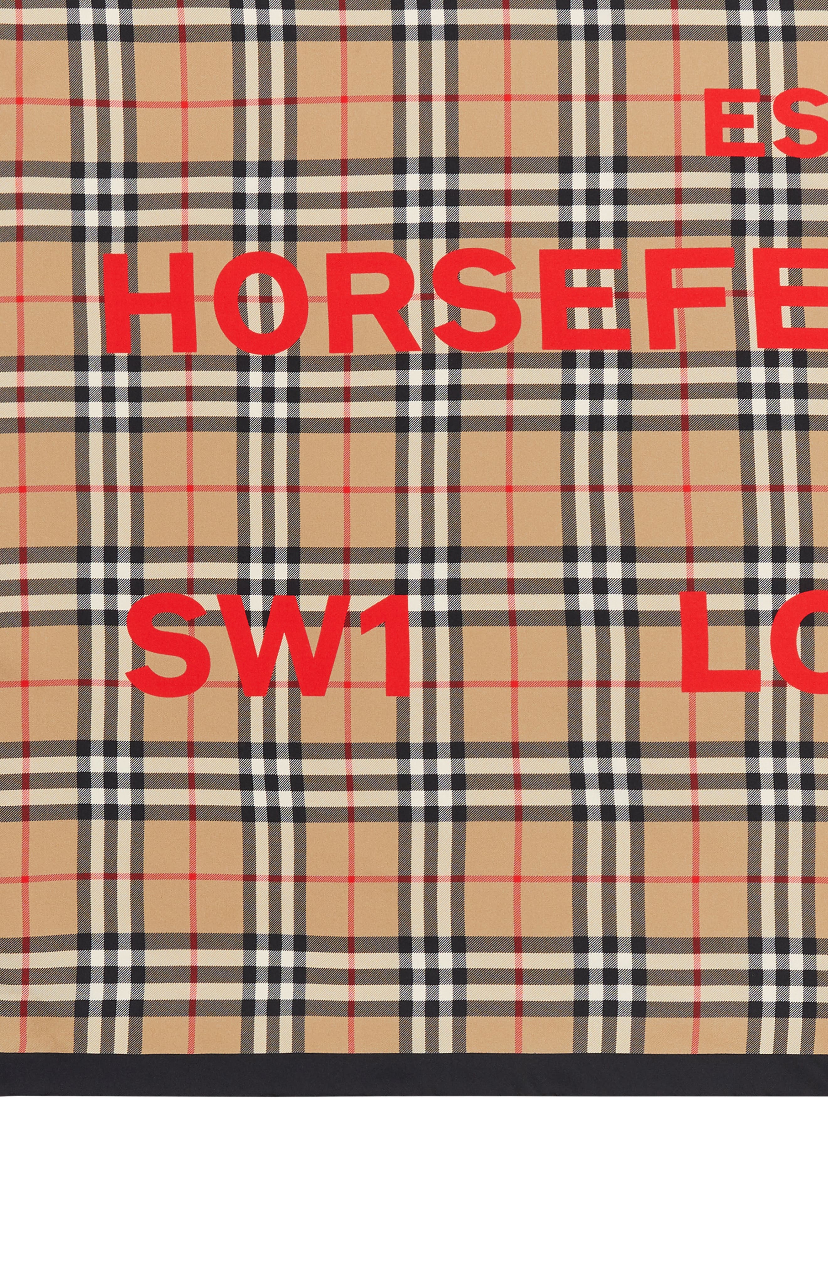 Burberry Horseferry Print Vintage Check Silk Scarf (Women) | Nordstrom