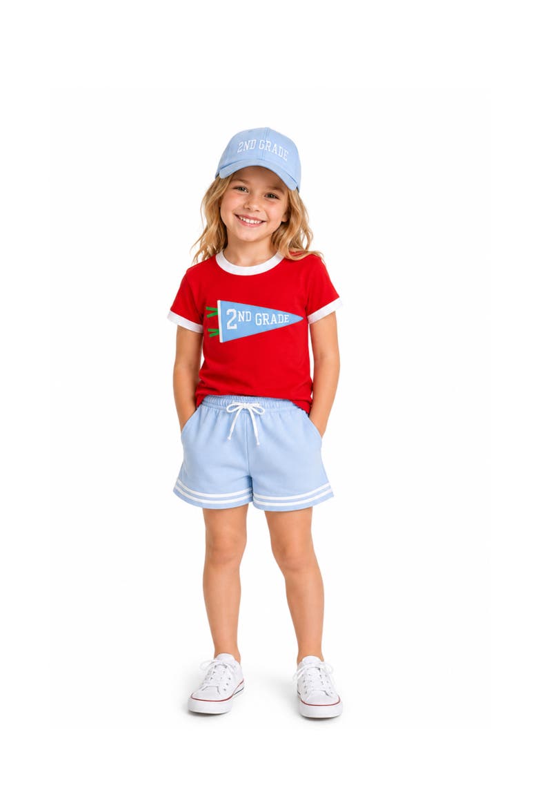 Back-to-School Second Grade Baseball Hat, Alternate, color, Blue/White