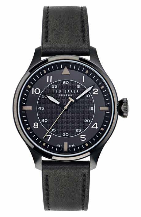 Ted Baker London Leather Strap Watch, 20mm