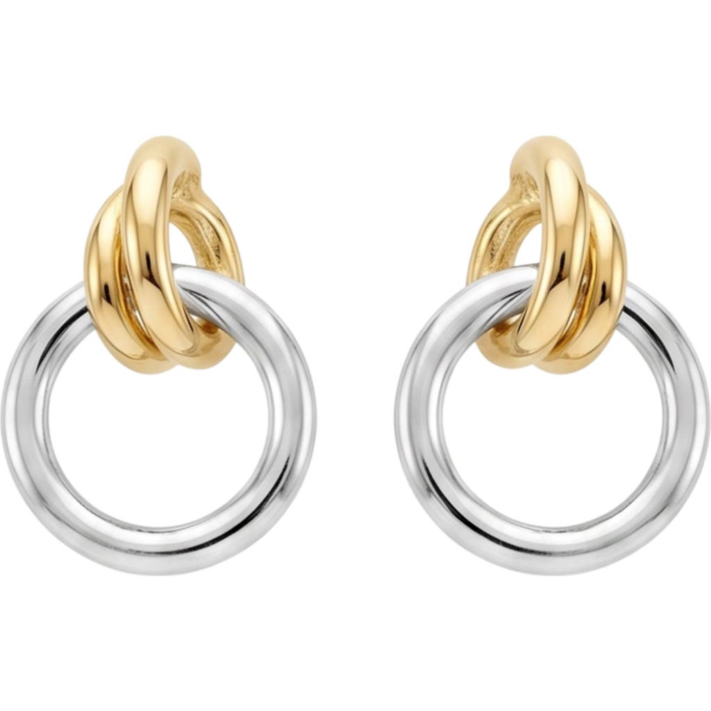 Argento Vivo Sterling Silver 2-Tone Mini Knot Earrings in Two Tone at Nordstrom