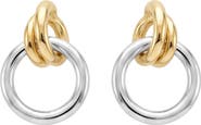 Argento Vivo Sterling Silver 2-Tone Mini Knot Earrings