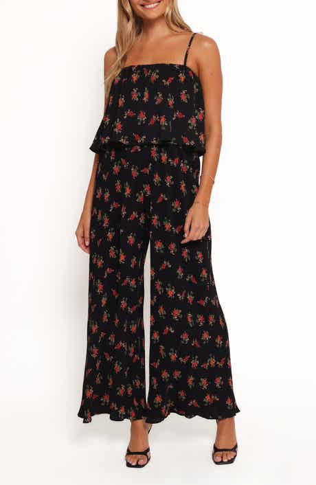 Petal & Pup Jillian Floral Plissé Jumpsuit