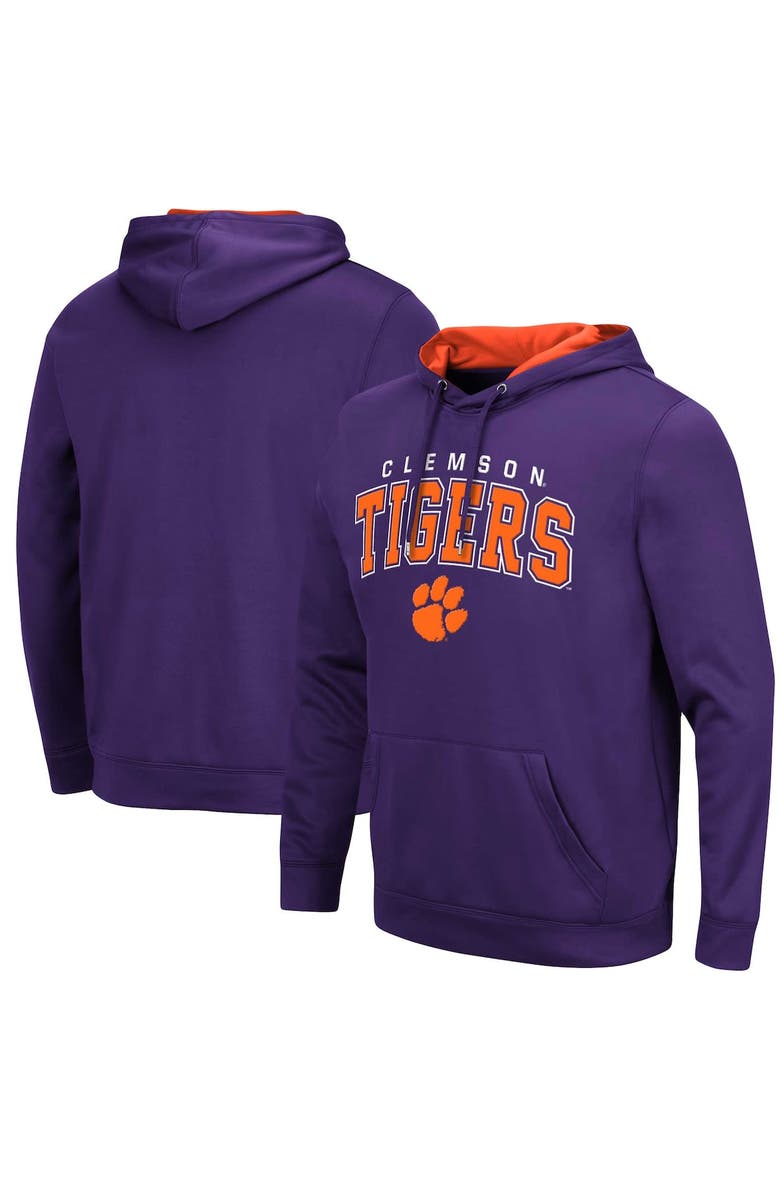 COLOSSEUM Men's Colosseum Purple Clemson Tigers Resistance Pullover Hoodie, Alternate, color, Purple