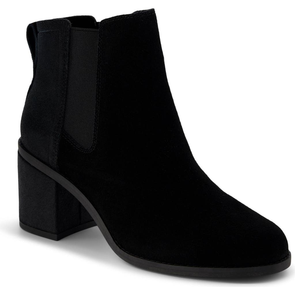 Toms Block Heel Chelsea Boot In Black