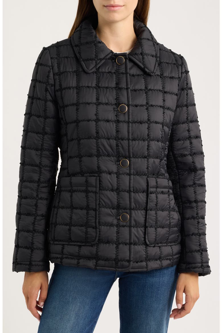Quilted Barn Jacket, Alternate, color, BLACK
