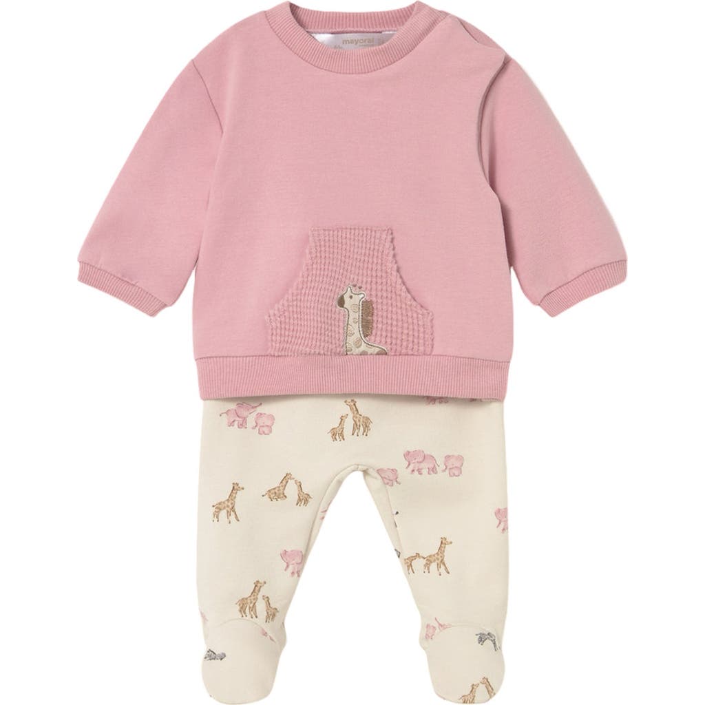 Mayoral Pocket Animal Pants Sweatshirt Set In Multi