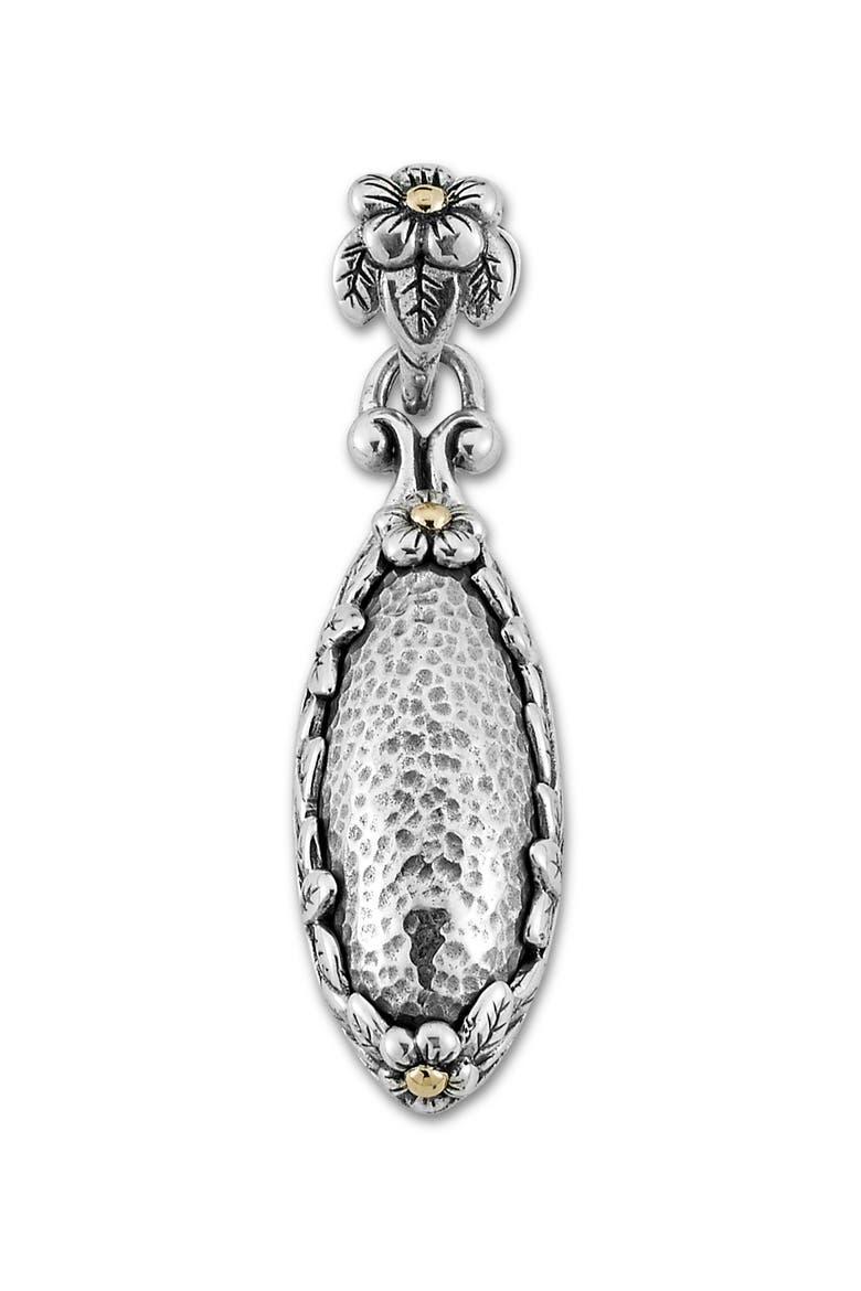 Hammered Floral Pendant, Main, color, SILVER