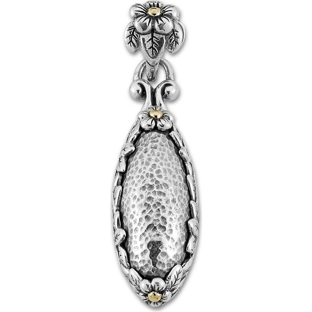 Samuel B. Silver Hammered Floral Pendant In Silver