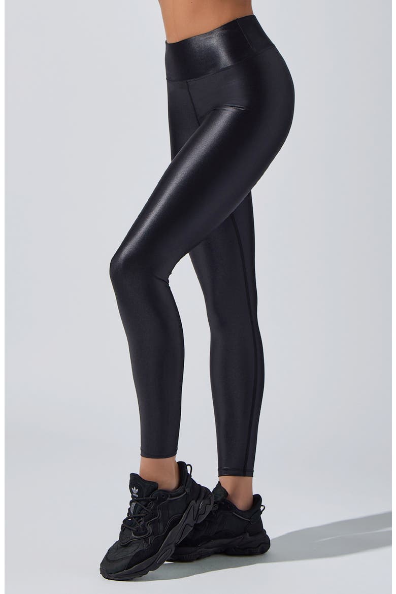 Celine High Waist Leggings, Main, color, BLACK