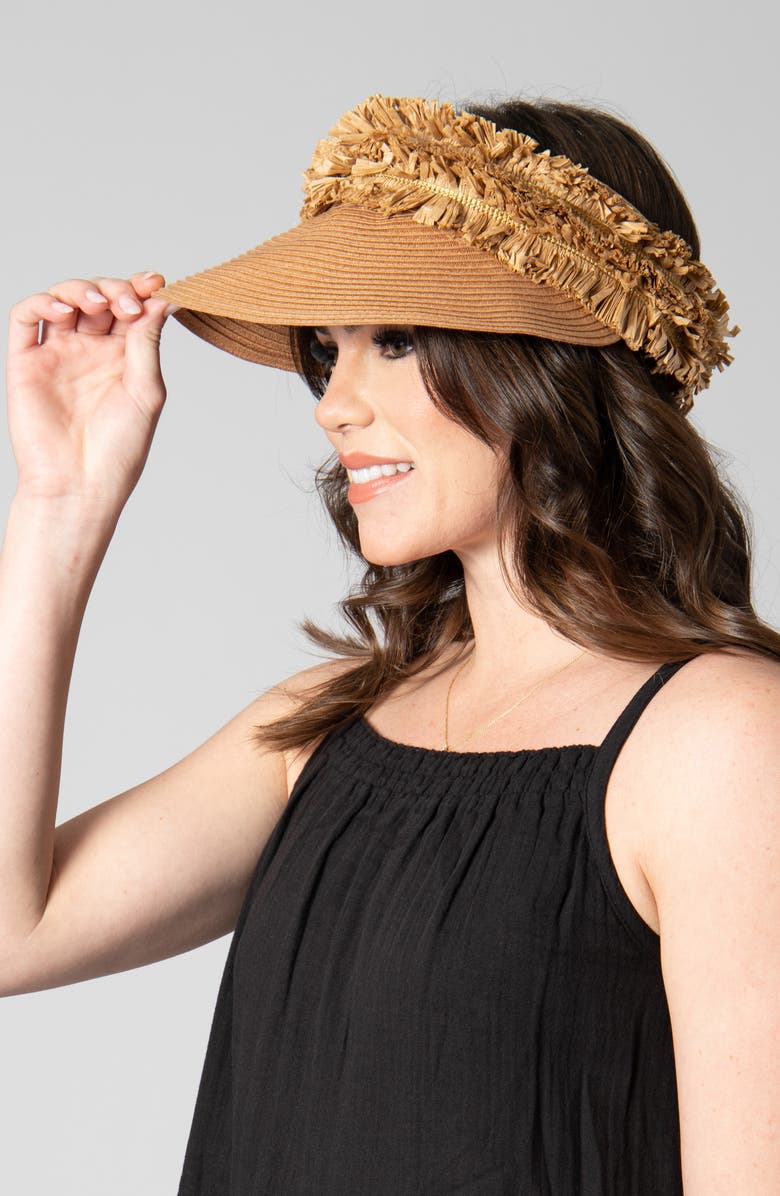 San Diego Hat UPF 50+ Fringe Visor, Alternate, color, 