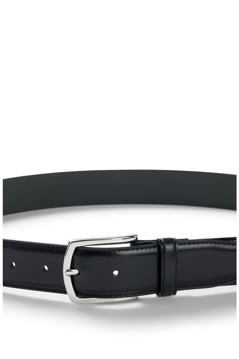 Claus Leather Belt, Alternate, color, BLACK