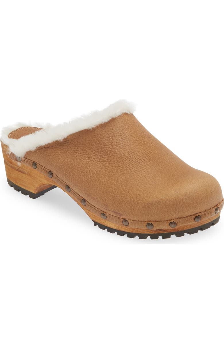 Sanita Hese Genuine Shealing Lined Clog, Main, color, 003 Chestnut