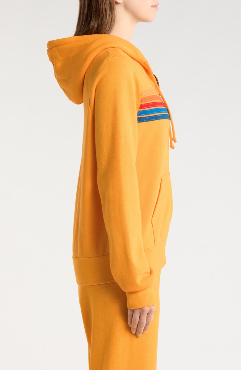 Aviator Nation 5-Stripe Zip Hoodie, Alternate, color, Gold