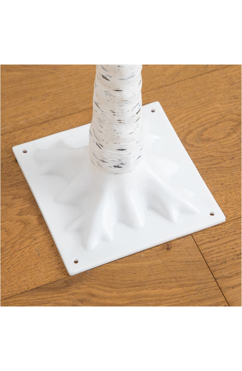 NEARLY NATURAL 5-ft Pre-Lit Artificial Valentine's Day Twig Tree with 72 Heart Shaped LED Lights and Red Berries, Alternate, color, White