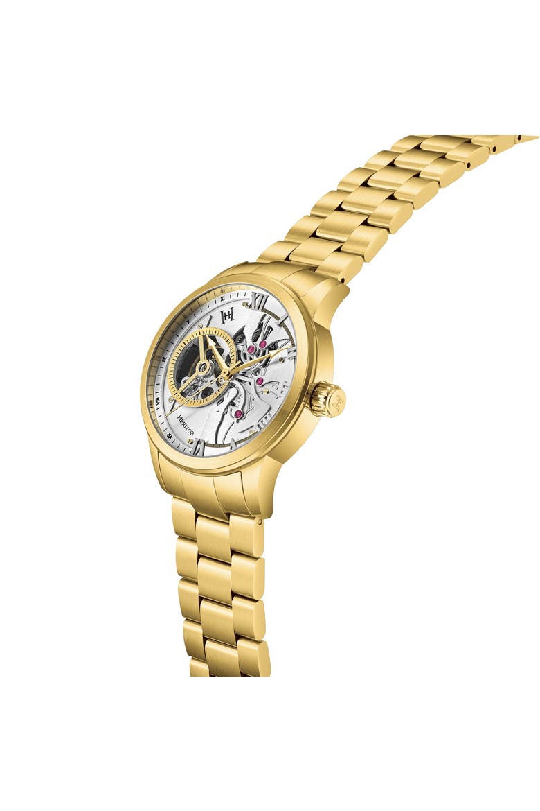 August Semi-Skeleton Automatic Watch, Alternate, color, Gold