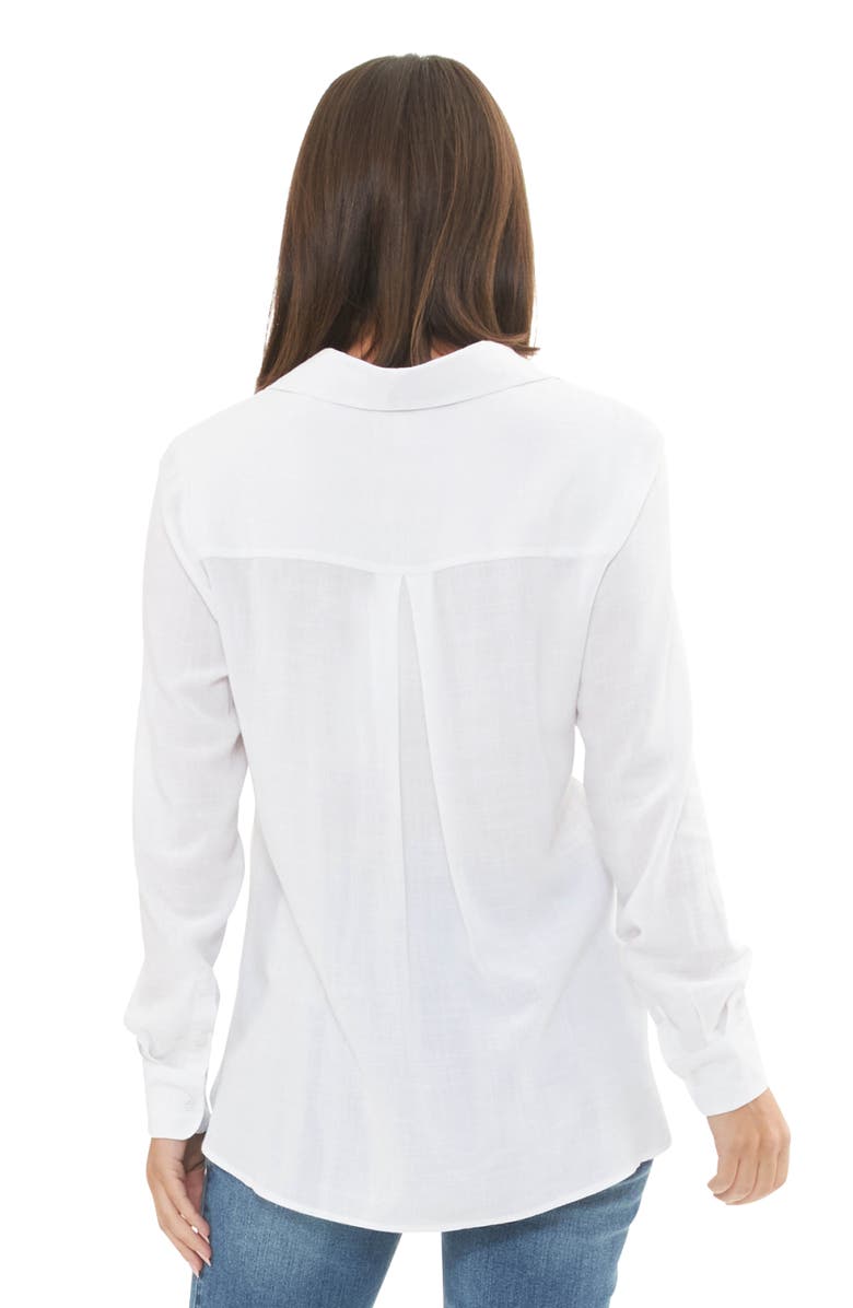 Ripe Maternity Clara Button Down Maternity Shirt, Alternate, color, White