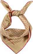 Lauren Ralph Lauren Polka Dot Square Silk Scarf