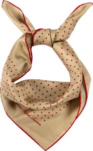 Lauren Ralph Lauren Polka Dot Square Silk Scarf