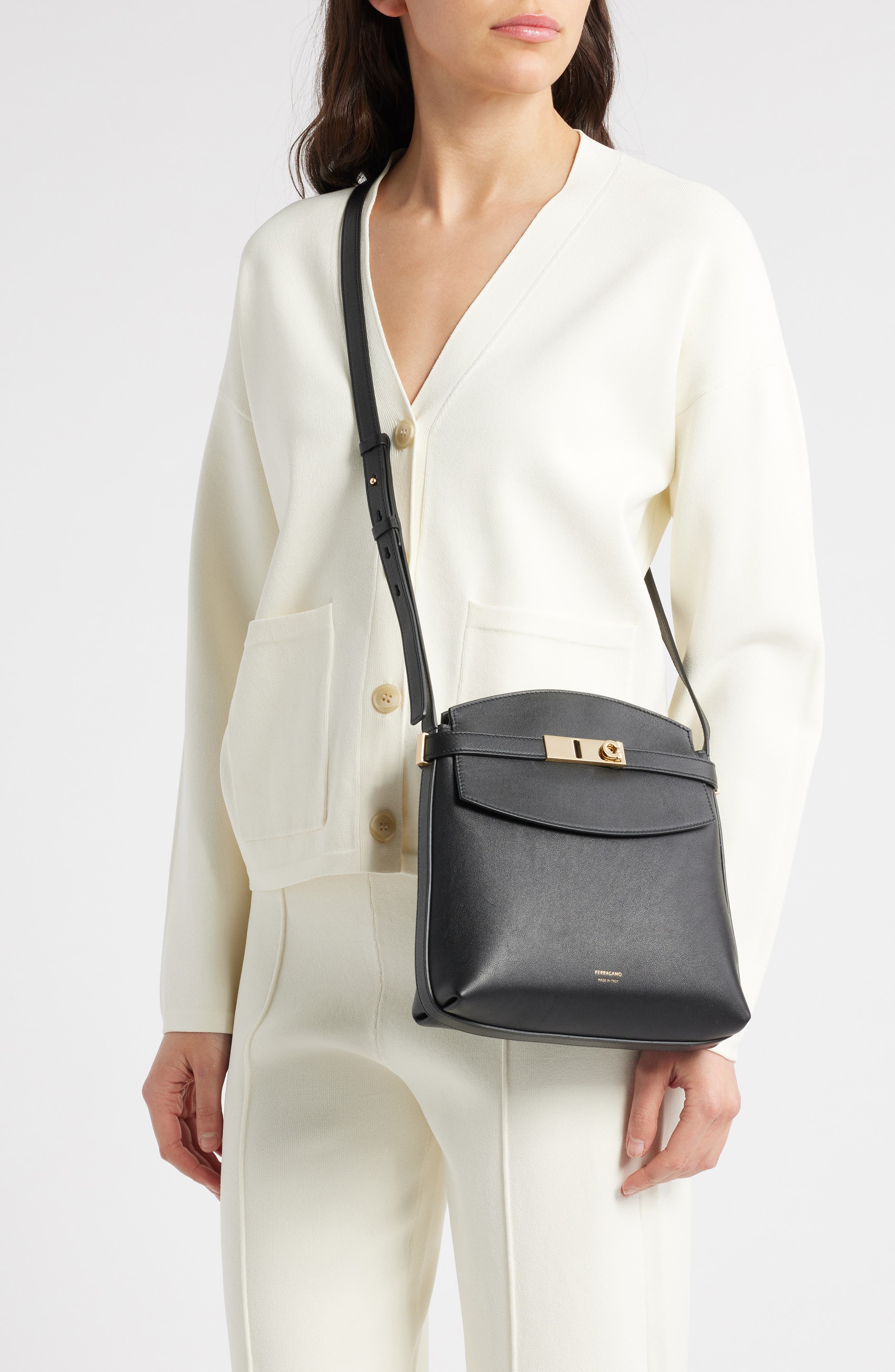 FERRAGAMO Small Hug Messenger Bag, Alternate, color, 