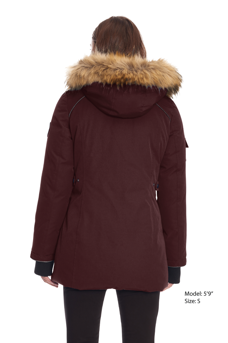 GLACIER - Vegan Down Classic Winter Parka Jacket, Alternate, color, GRAPE