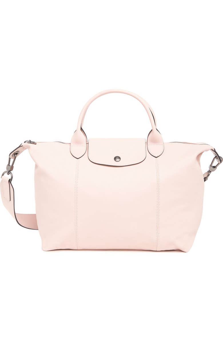 Longchamp Medium Le Pliage Cuir Leather Tote Bag, Main, color,