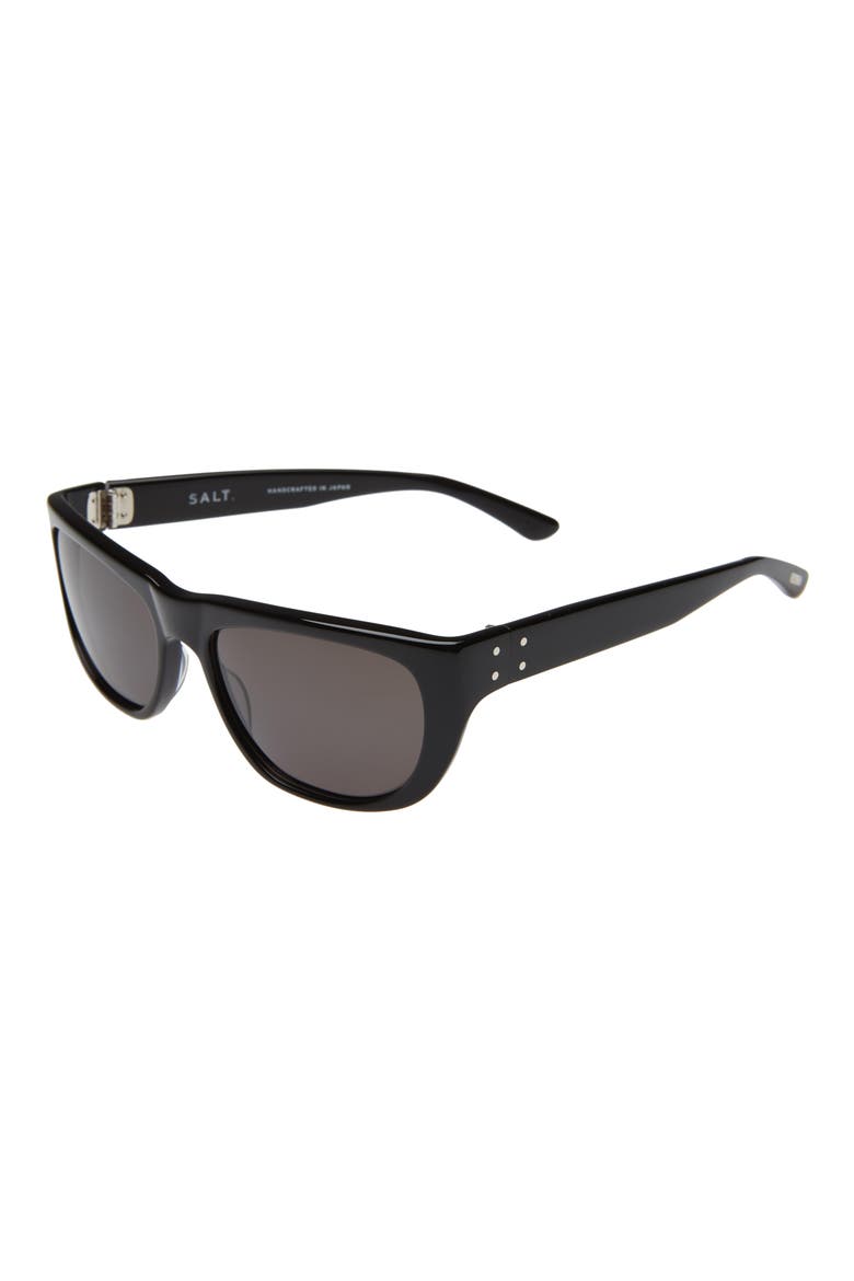 Mundro 54mm Flat Top Polarized Sunglasses, Alternate, color, BLACK