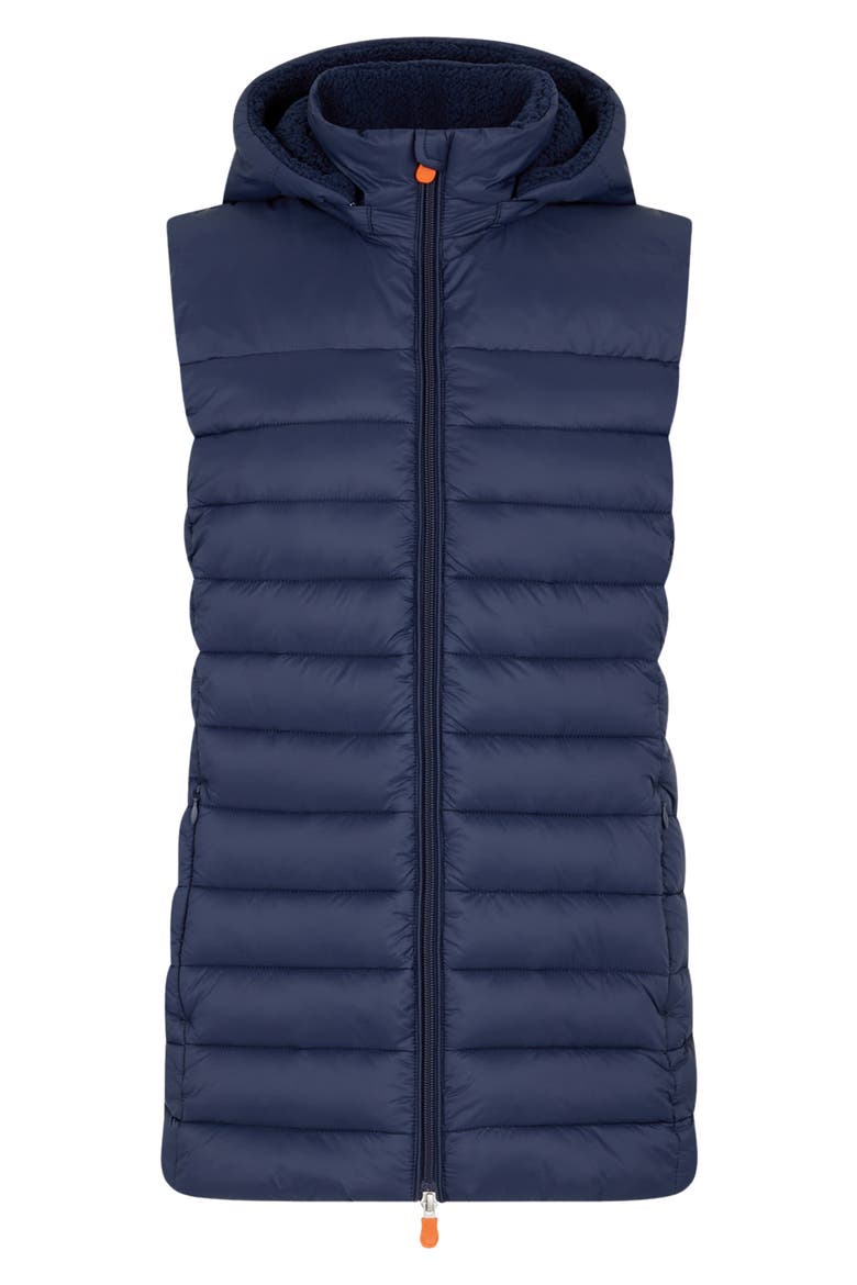 Margareth Recycled Nylon Puffer Vest, Alternate, color, NAVY BLUE