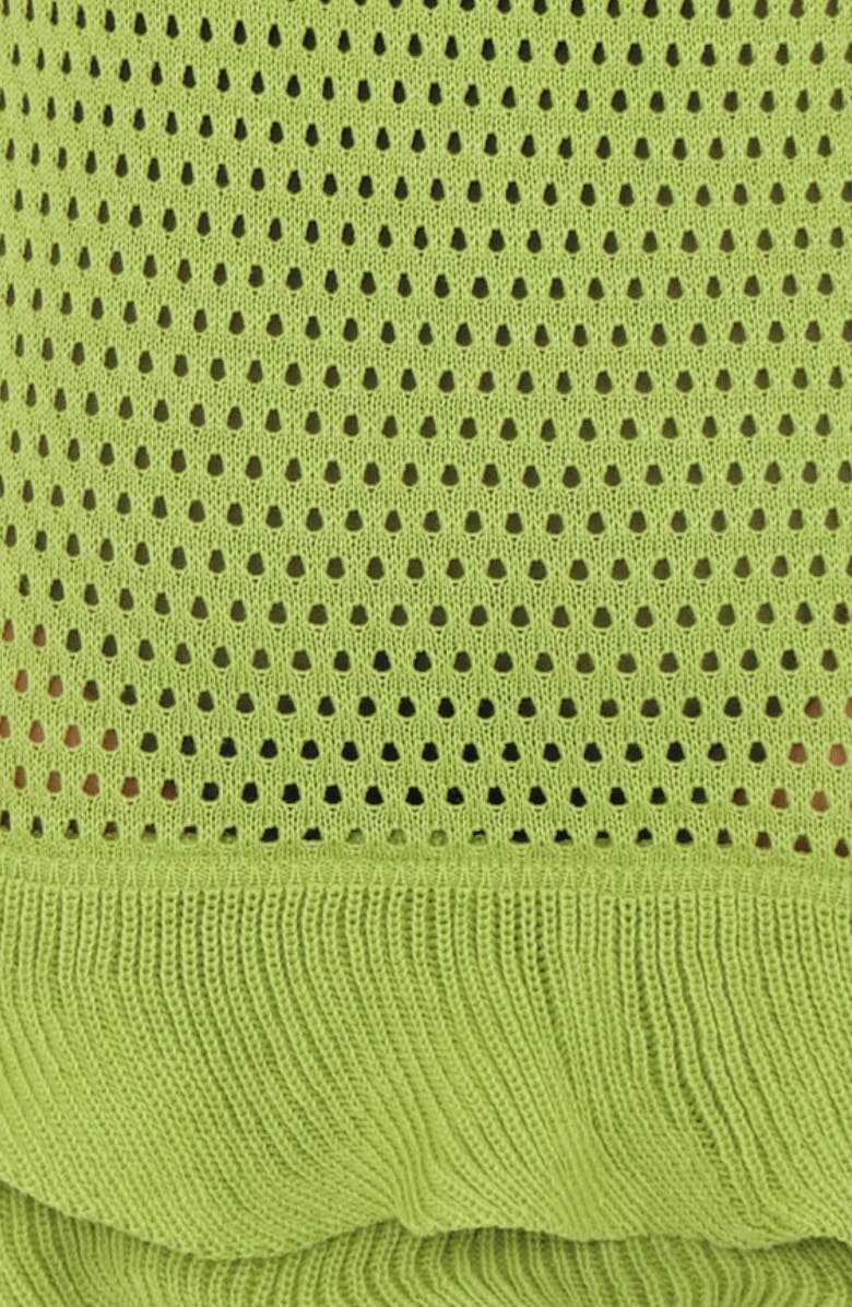 The Lulo Project Suntrace Open Stitch Minidress, Alternate, color, Lime