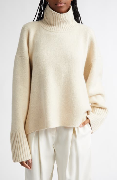 Sandra Cashmere & Wool Blend Turtleneck Sweater