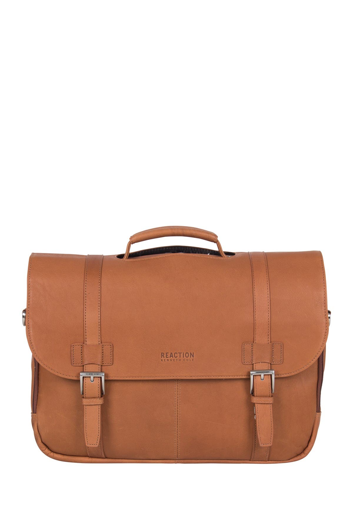 Kenneth Cole Reaction Colombian Leather 16” Laptop Computer Portfolio Messenger Briefcase, Main, color, 