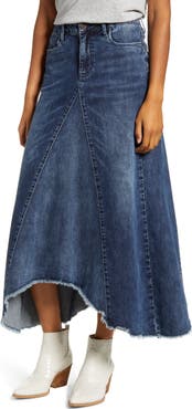 Wash Lab Denim Long Jean Skirt