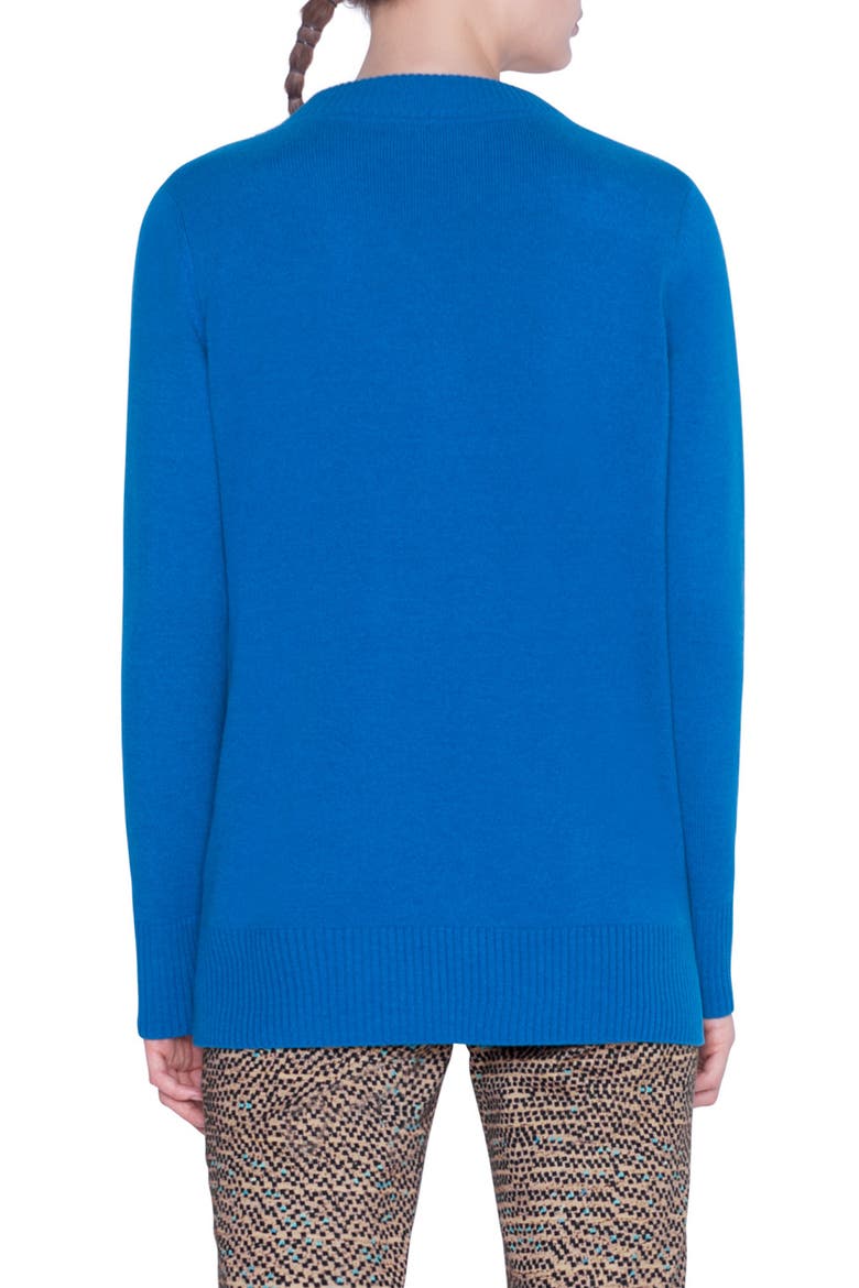 Luna Cutout Wool & Cashmere Sweater, Alternate, color, LAKE