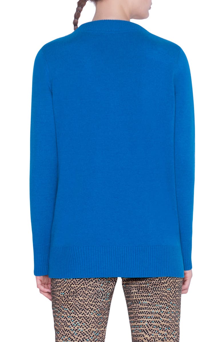 Akris punto Luna Cutout Wool & Cashmere Sweater, Alternate, color, 