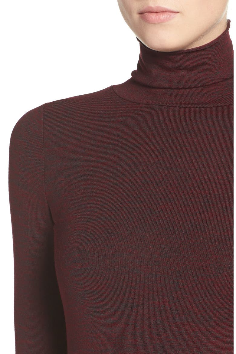 'Sweeter' Turtleneck Sweater Dress, Alternate, color, ZINFANDEL