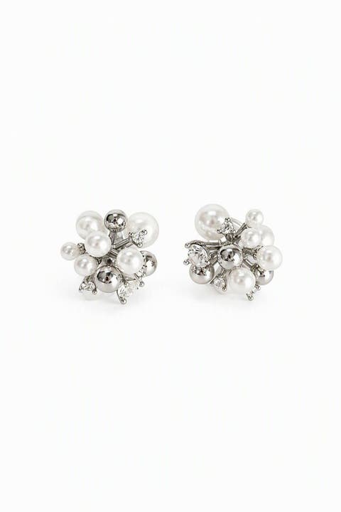 Celestial Pearl Cluster Earrings