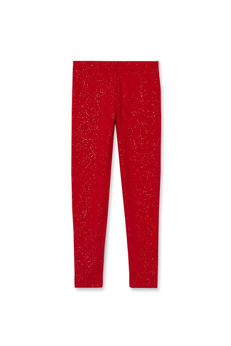 Girls Plus Fleece Lined Leggings, Main, color, Glitter/Bright Red