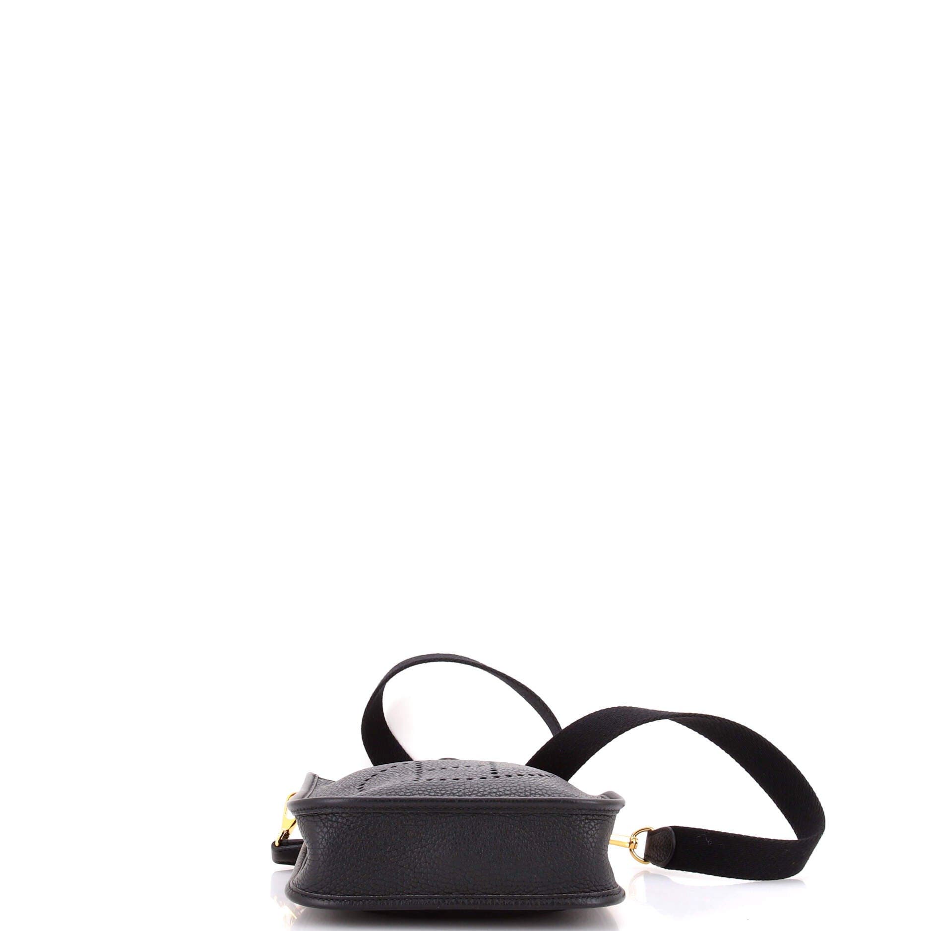 Pre-Owned Hermes Evelyne Bag Gen III Clemence TPM, Alternate, color, Noir