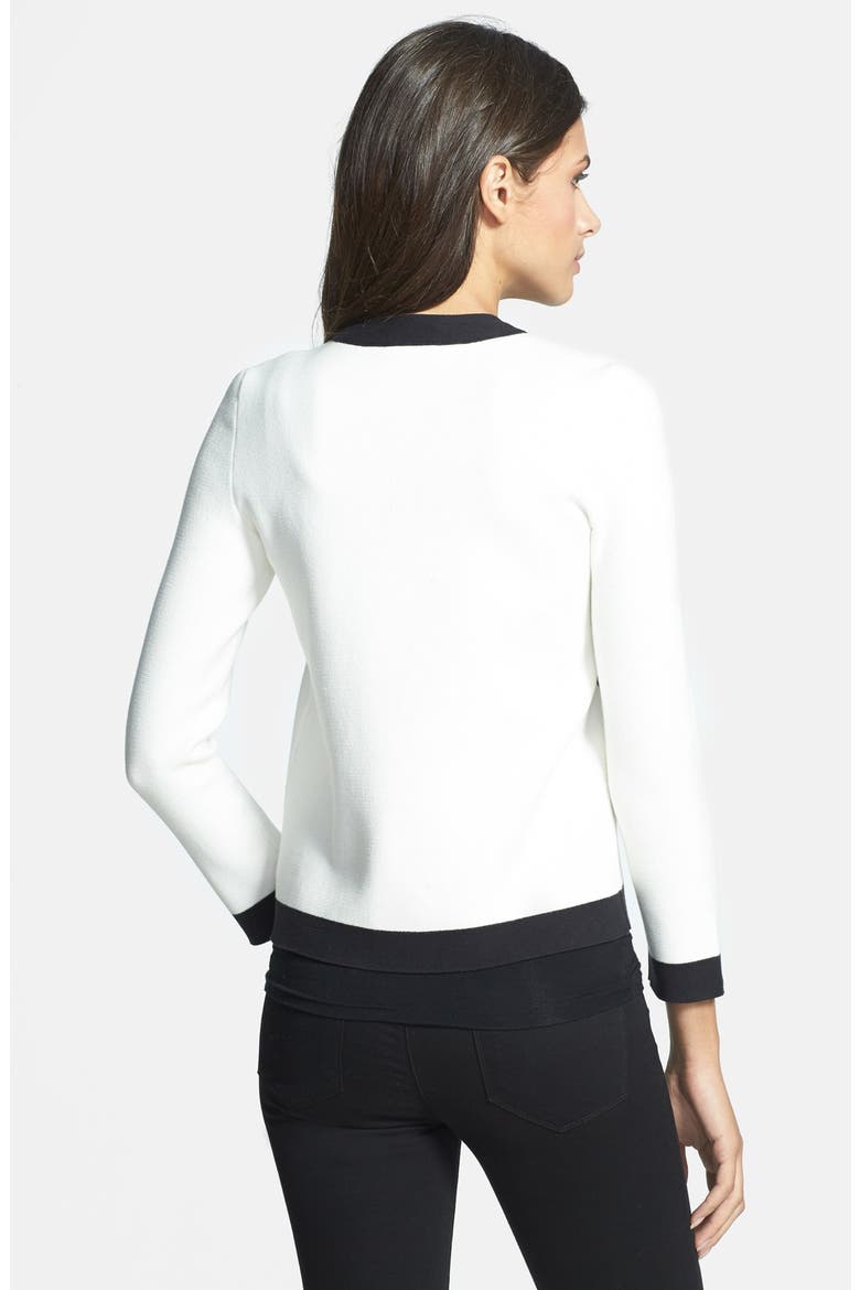 'baxter' colorblock ponte jacket, Alternate, color, CREAM