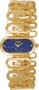 Fendi O'Lock Diamond Accent Oval Link Bracelet Watch, 28.3mm x 14.8mm
