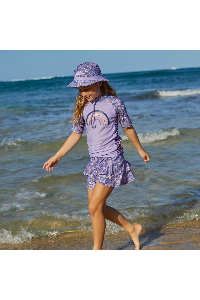 Sunny Swim Skirt, Alternate, color, Lavender Fields