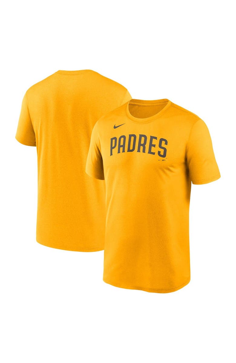 Nike Men's Nike Gold San Diego Padres New Legend Wordmark T-Shirt, Main, color, 