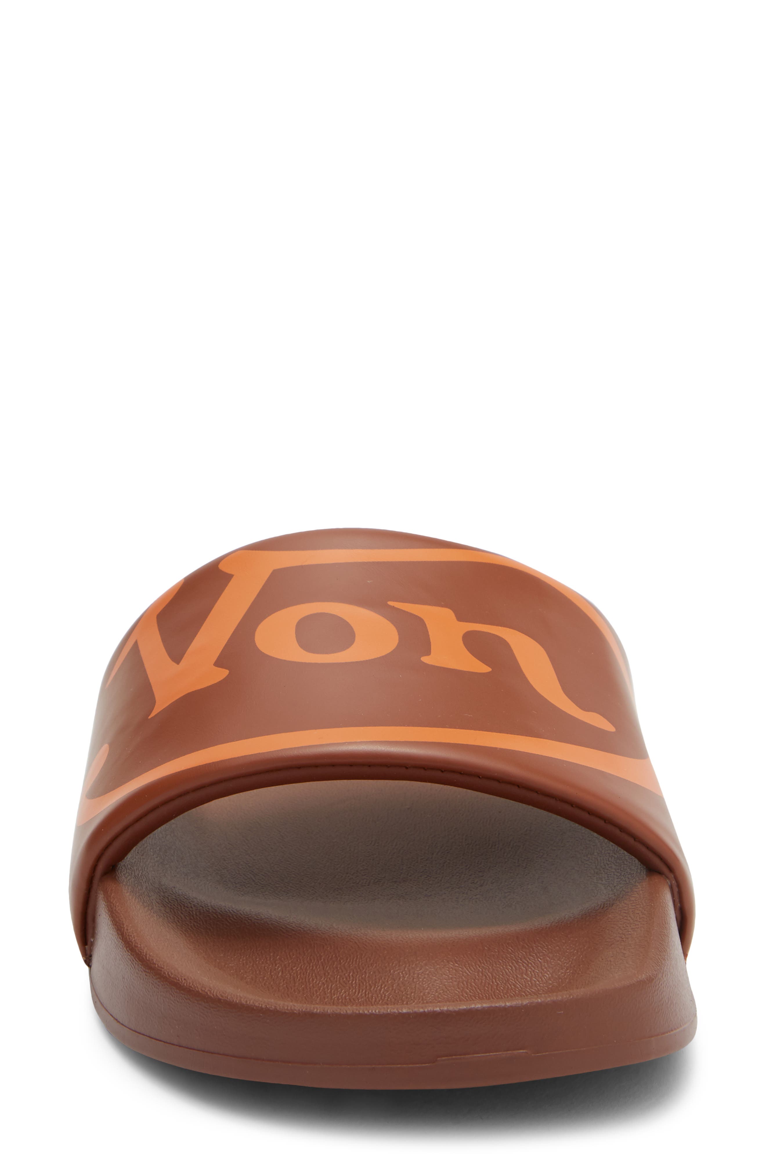 Von Dutch Slick Slide Sandal, Alternate, color, Brown/ Orange